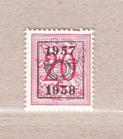 1957 Nr PRE668(*) Zonder Gom.Heraldieke Leeuw:20c.Opdruk 1957-1958. - Typografisch 1951-80 (Cijfer Op Leeuw)