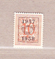 1957 Nr PRE667(*) Zonder Gom.Heraldieke Leeuw:10c.Opdruk 1957-1958. - Typografisch 1951-80 (Cijfer Op Leeuw)