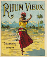 étiquette -    RHUM  VIEUX       ( Destockage Cause Retraite ) - Rhum