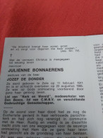 Doodsprentje Julienne Bonnaerens / Zele 11/2/1911 - 23/8/1985 ( Jozef De Donder ) - Religion & Esotérisme