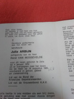 Doodsprentje Julia Arbijn / Zele 4/1/1916 - 19/8/1985 ( René Van Mossevelde ) - Religion & Esotérisme