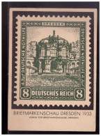 DT- Reich (023783) Privat Ganzsache PP122/ C1/ 01Dresdner Briefmarkenschau, Zwinger, Ungebraucht - Enteros Postales Privados