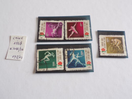 CHINE 1957 N°1092/96 - SPORT ATHLETISME - OBLITERE - Used Stamps
