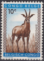 1959 Belgisch-Kongo ** Mi:BE-CD 343, Sn:BE-CD 306, Yt:BE-CD 350, Roan Antelope (Hippotragus Equinus) - Used Stamps