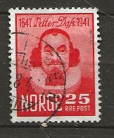 Norway 1947 300th Birth Anniversary Of Peter Dass, Poet  Mi 334 Cancelled(o) - Used Stamps