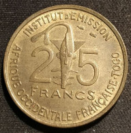 AFRIQUE OCCIDENTALE FRANCAISE - TOGO - 25 FRANCS 1957 - KM 9 - Africa Occidentale Francese