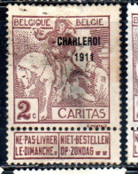 BELGIQUE BELGIE BELGIO BELGIUM OVERPRINTED 1911 CHARITY CARITAS ST. MARTIN OF TOURS DIVIDING HIS CLOAK 2c USED - 1910-1911 Caritas