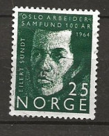 Norway 1964 Centenary Of Oslo Workers' Association, Eilert Sundt, Pastor And Author Mi 512 Cancelled(o) - Ungebraucht