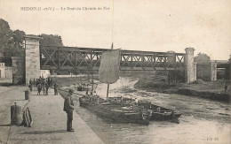 Redon * 1909 * Péniche Batellerie * Le Pont Du Chemin De Fer * Thème Péniches Barge Chaland - Redon