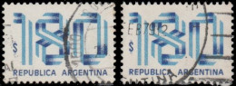 Argentine 1978. ~ YT 1148 X 12 + 1149 X 9 - Chiffres ( 21 V) - Usati