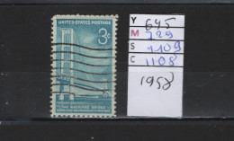 PRIX FIXE Obl 645 YT 729 MIC 1109 SCO 1108 GIB Pont Suspendu Mackinac 1958  58A/07 - Oblitérés