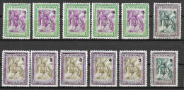 SAN MARINO - 1947 - RICOSTRUZIONE -SOPRASTAMPATI-SERIE 12 VALORI -NUOVA MNH**(YVERT 296\3- MICHEL 387I/9II  - SS 318\29) - Nuovi