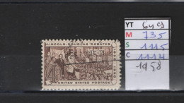 PRIX FIXE Obl   649 YT 735 MIC 1115 SCO 1114 GIB Lincoln Douglas 1958   58A/07 - Used Stamps