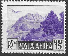 SAN MARINO - 1950 - POSTA AEREA - TURISTICA -L.15 - NUOVO MNH**(YVERT AV78- MICHEL 446 - SS A 87) - Airmail