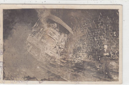 CATASTROPHE FERROVIAIRE  : Déraillement Dans Un Tunel De La Ligne Limoges - Brive . Décembre 1908. Rare Carte Photo. - Catastrophes