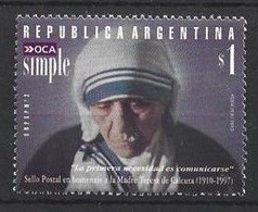Argentina 1997 OCA Maria Teresa Calcuta MNH Stamp - Nuovi