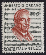 Italia / Italia 1967 Correo 984 **/MNH Centenario Del Nacimiento Del Compositor - 1961-70: Neufs