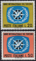 Italia / Italia 1967 Correo 985/86 **/MNH Año Internacional Del Turismo (2 Sell - 1961-70: Neufs