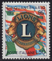 Italia / Italia 1967 Correo 987 **/MNH 50 Aniversario Internacional De Los ''Li - 1961-70: Mint/hinged