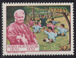 Italia / Italia 1970 Correo 1052 **/MNH Centenario Del Nacimiento De Maria Mont - 1961-70: Neufs