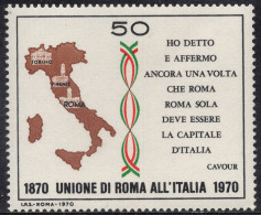 Italia / Italia 1970 Correo 1053 **/MNH Centenario Del Apego De Roma A Italia  - 1961-70: Mint/hinged