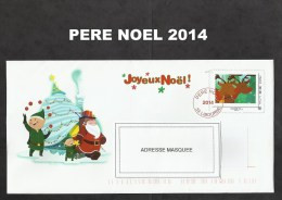 ENTIER POSTAL PAP PRET A POSTER PERE NOEL 2014 SANTA CLAUSS CHRISTMAS NAVIDAD - Enveloppes Types Et TSC (avant 1995)
