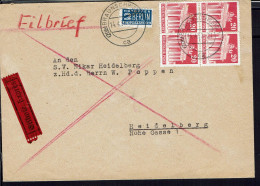 Allemagne. Enveloppe En Exprès De Brauschweig Du 14-4-1950 Pour Heidelberg. B/TB. - Cartas & Documentos