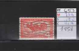 PRIX FIXE Obl 653 YT 739 MIC 1120 SCO 1119 GIB Poste Terrestre Diligence 1958  58A/07 - Gebraucht