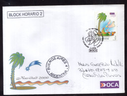 Argentina - 2000 - Private Post "OCA" - Circulated FDC - Christmas - Cartas & Documentos