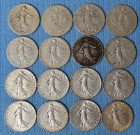 France • 50 Centimes Semeuse • 16x • All Different Coins / Pas De Doublons - Colecciones