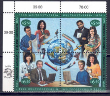 UNO Wien 1999 - 125 Jahre UPU, Nr. 294 - 297 Zd., Postfrisch ** / MNH - Neufs