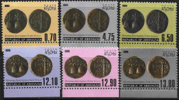 Russian Occupation Of Georgia Abkhasia Abhasia 2008 Ancient Coins Set Of 6 Stamps MNH - Géorgie