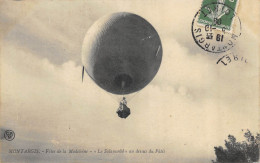 CPA 45 MONTARGIS FETES DE LA MADELEINE LE BALLON SALAMMBO AU DESSUS DU PATIS   Rare - Montargis