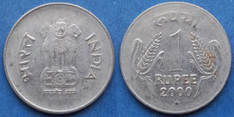 INDIA - 1 Rupee 2000 "Grain Ears Flank" KM# 92.2 Republic Decimal Coinage (1957) - Edelweiss Coins - Géorgie