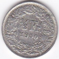 Suisse. 1/2 Franc 1950 B, En Argent - 1/2 Franc