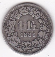 Suisse 1 Franc 1886 B, En Argent - 1 Franc