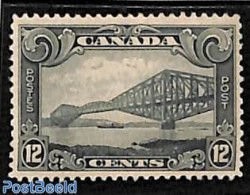 Canada 1928 12c, Stamp Out Of Set, Unused (hinged), Transport - Railways - Ships And Boats - Art - Bridges And Tunnels - Unused Stamps
