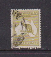 AUSTRALIA    1915   3d  Yellow  Olive   Wmk  Inverted     USED - Used Stamps