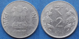 INDIA - 2 Rupees 2013 "Lotus Flowers" KM# 395 Republic Decimal Coinage (1957) - Edelweiss Coins - Georgien