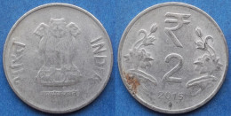 INDIA - 2 Rupees 2015 "Lotus Flowers" KM# 395 Republic Decimal Coinage (1957) - Edelweiss Coins - Georgien