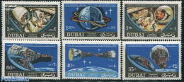 Dubai 1966 Gemini 6&7 6v, Mint NH, Transport - Space Exploration - Dubai