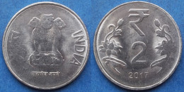 INDIA - 2 Rupees 2017 "Lotus Flowers" KM# 395 Republic Decimal Coinage (1957) - Edelweiss Coins - Georgia