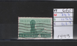 PRIX FIXE Obl 660 YT 747 MIC 1124 SCO 1123 GIB Chariot De Colons & Mont Hood 1959 Etats D'unis 58A/08 - Gebraucht