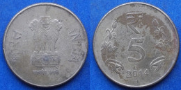 INDIA - 5 Rupees 2014 "Lotus Flowers" KM# 399.1 Republic Decimal Coinage (1957) - Edelweiss Coins - Georgia