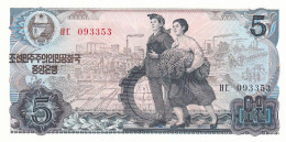 North Korea #19a, 1978 5 Won Banknote - Korea (Nord-)