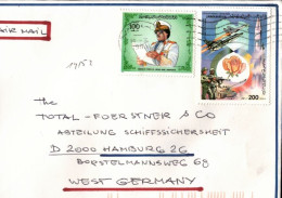 ! 1986 Airmail Cover From Tripoli, Lybia, Libyen, Ghadaffi Stamp - Libië