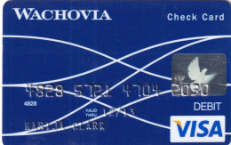USA - Wachovia Visa, 08/09, Used - Credit Cards (Exp. Date Min. 10 Years)