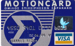 GREECE - Motioncard/Sarakaki, Eurobank Visa, 06/02, Used - Cartes De Crédit (expiration Min. 10 Ans)