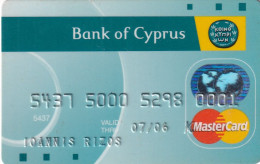 GREECE - Bank Of Cyprus MasterCard, 07/03, Used - Tarjetas De Crédito (caducidad Min 10 Años)