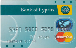 GREECE - Bank Of Cyprus MasterCard, 07/03, Used - Credit Cards (Exp. Date Min. 10 Years)